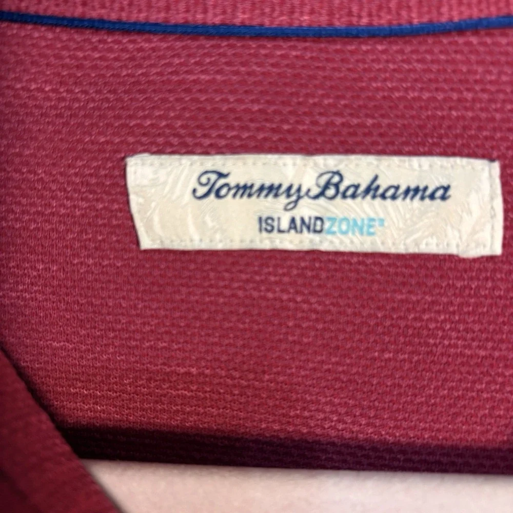 Tommy Bahama‎ Island Zone Polo Shirt Mens Sz XXL Fucshia Logo Lightweight